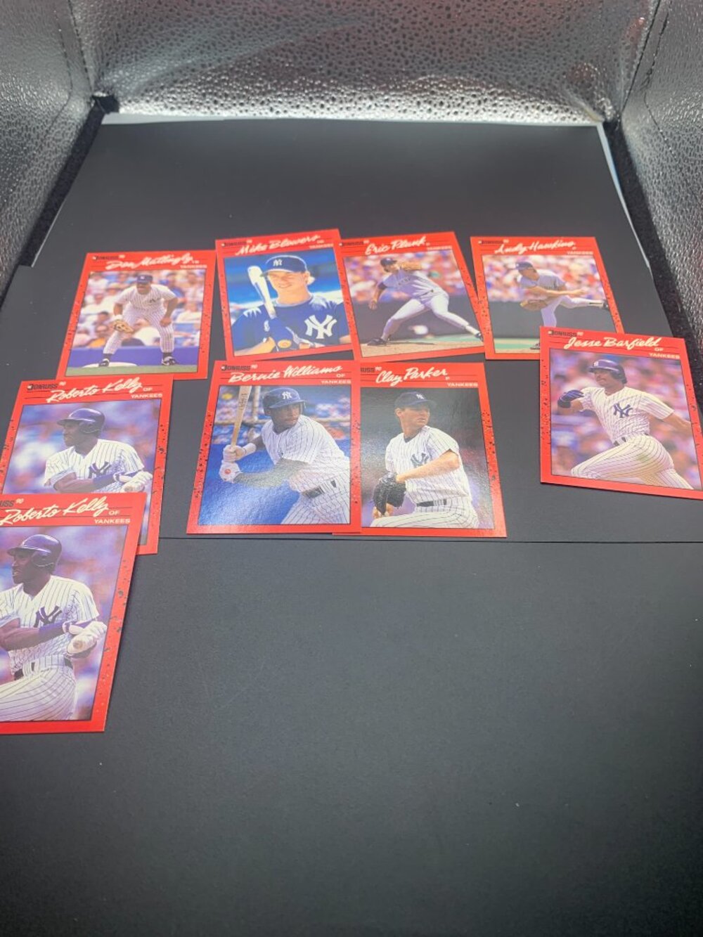 Lot of 9 1990 Donruss New York Yankees Misc Baseball Trading Cards NRMT